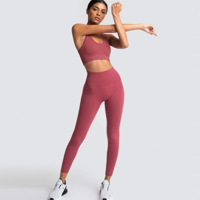  Fitness Backless Sports Bra Set 6095