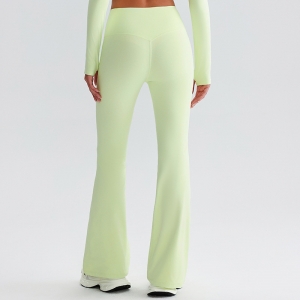 Crossed Waists Yoga Pants Breathable Flared Leggings SKL-LQ8007
