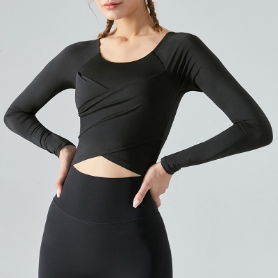 Yoga Long-sleeved with Chest Pad Fitness Clothing DSL399 