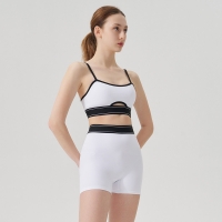 Ribbed Sports Bra & Yoga Shorts Set SKL-QY-B4035+K4606