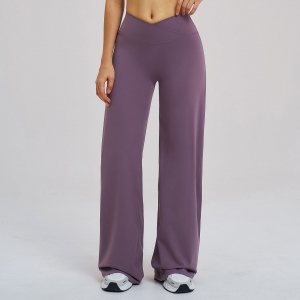 Cross-Waist Brushed Yoga Pants ECK5544-2