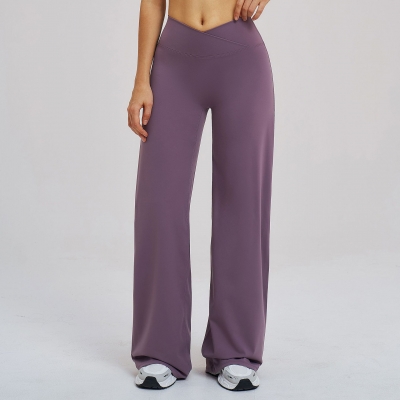 Cross-Waist Brushed Yoga Pants ECK5544-2