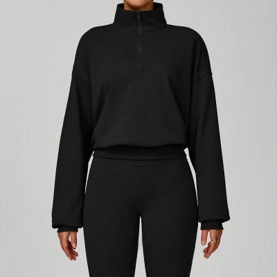 Loose Windproof Zipper Long-Sleeve Sweatshirt 2040
