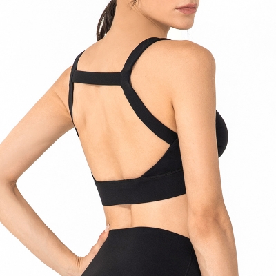 High-Elastic Shoulder Straps Backless Sports Bra DS145