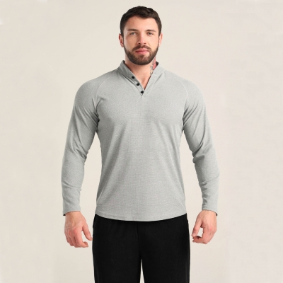 Men's Buttoned POLO Long Sleeve Shirt CX122