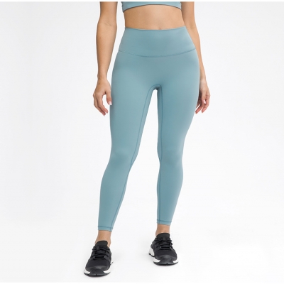 High Waist Solid Color Yoga Leggings with Pockets