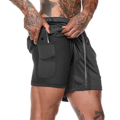 Men's Mesh Quick-Dry Double-Layer Sports Shorts DK47