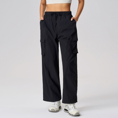Loose-fitting Drawstring Quick-dry work pants D25076