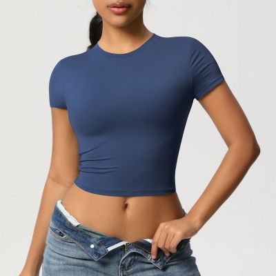 All-match Fitted Short-sleeve Yoga Wear 7088