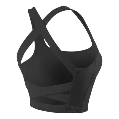  Cross-Back Shockproof Built-in Bra Pads Sports Bra DS03 