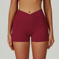 High-Waist Crisscross Waist Yoga Shorts 2030