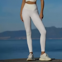 Flat-Waist Solid Color Athletic Yoga Pants SKL-FNK25113