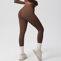 High-waisted Hip-lifting Quick-drying Long Pants with Pockets 7108