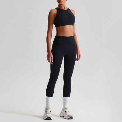 Crossed Beautiful Back Bra Running And Fitness Suit Leggings Set SKL-LQ8698