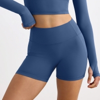 Quick-Dry Naked-Sensation Yoga Shorts Butt-Lifting Fitness 3-Inch Shorts SKL-QY-K4523