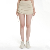 High-Waisted Drawstring Crossed Waistband Tennis Skirt DS200 