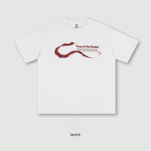 Simple Year of Snake Printed Short Sleeve  BE7527