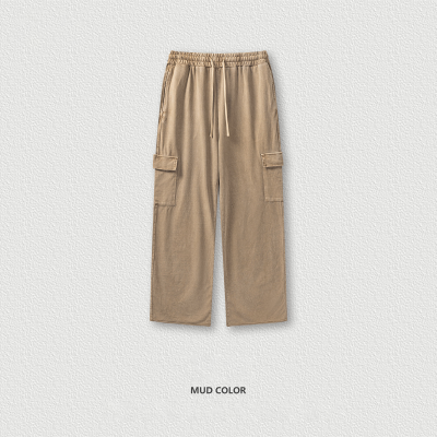 Thin Fabric Multi-Pocket Straight Leg Pants BE3293