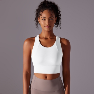 Integrated Yoga Vest with Fixed Bra Cups 7004