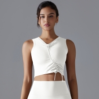 Drawstring Yoga Sleeveless Sports Vest 7011