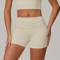 Recycled Waistband Flipping Quick Dry Yoga Shorts 8998