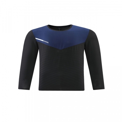 Men's Breathable Sweat-Wicking Crew Neck Long Sleeve Tops 878