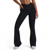 High-Waisted Butt-Lifting and Belly-Slimming Flared Leggings for Fitness and Yoga SKL-QY-K3609