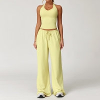 Quick dry Beautiful Back Halter Yoga Set 3058