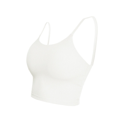 New Ribbed Fabric Thin-Strap Slimming Fitness Bra DS30