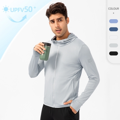 Men's Breathable Long Sleeve Sun Protective Clothing Jacket 15011