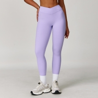  Women's Cross-Waist High-Waisted Compression Seamless Yoga Leggings 4501