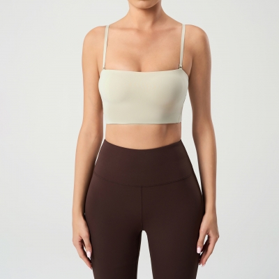 U-neckline Sexy Solid Color Sports Bras DAW138