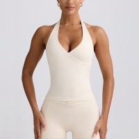 Halter Neck Open-Back Sports Bra SKL-QY-B6508