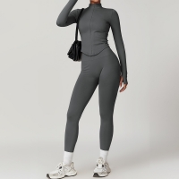  Seamless Leggings and Coat Yoga Set 7725