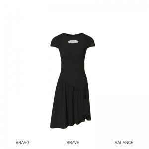 Crewneck Sleeveless Pleated Tennis Dress Breathable for Fitness SKL-FNK25110